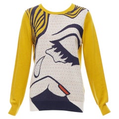 3.1 PHILLIP LIM Jersey de lana merina Roy Litchenstein Breakup gráfico XS