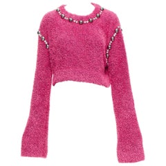 AREA jersey rosa de punto esponjoso de manga extra larga XS