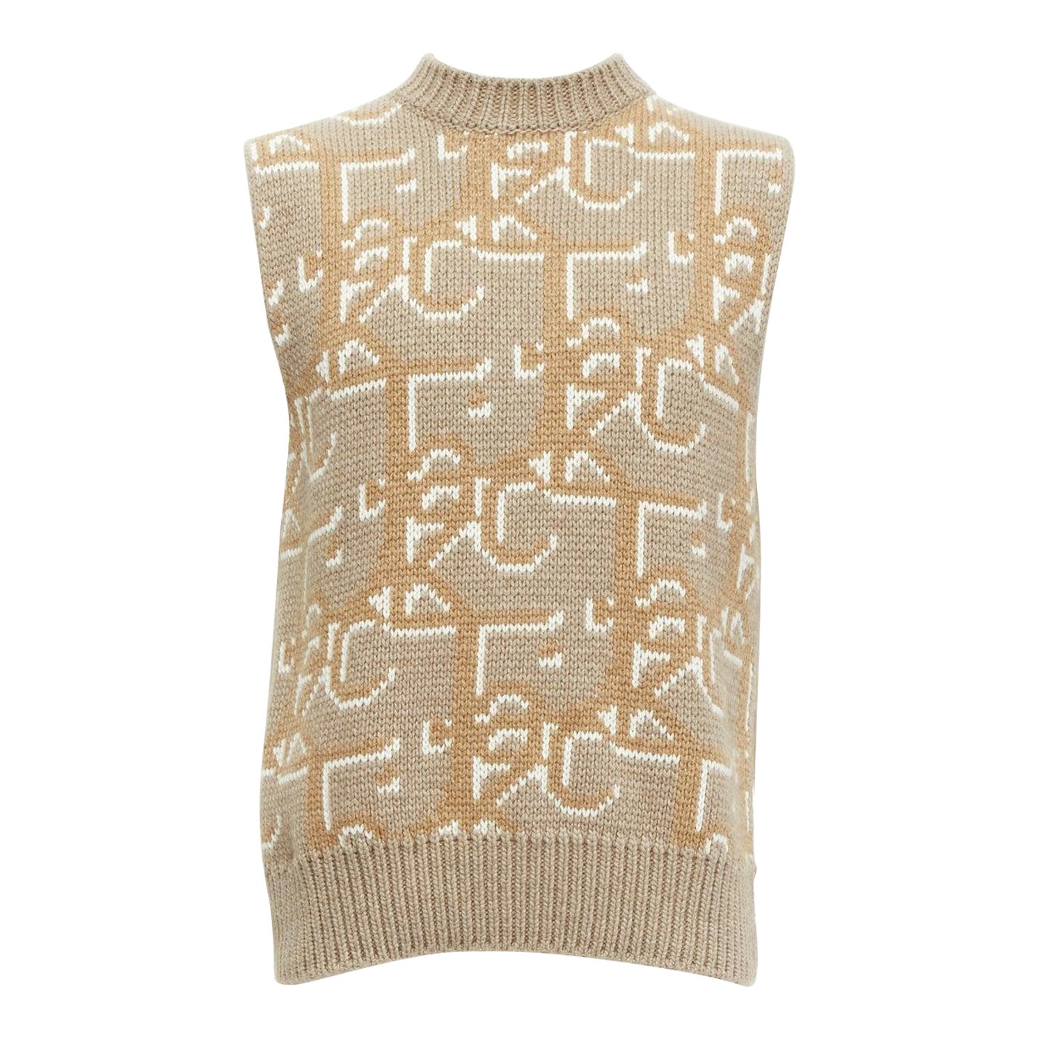 DIOR 2022 Travis Scott Monogram gilet pull 100% cachemire XXS
