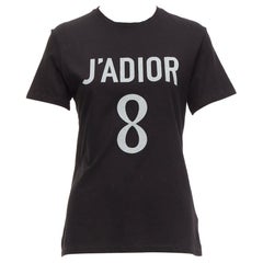 DIOR J'adior 8 - Tshirt aderente con logo nero e serigrafia angosciata XS