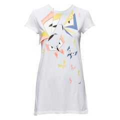 Fendi KIDS Mostro arrabbiato Farfalla applique bianco manica lunga tshirt 12Y XS