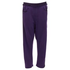 Haider Ackermann violet 100 % coton lavé jogging noir à pinces S