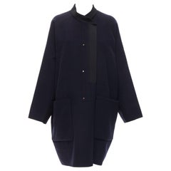 raro HERMES Martin Margiela cappotto in cashmere double face oversize FR42 XL