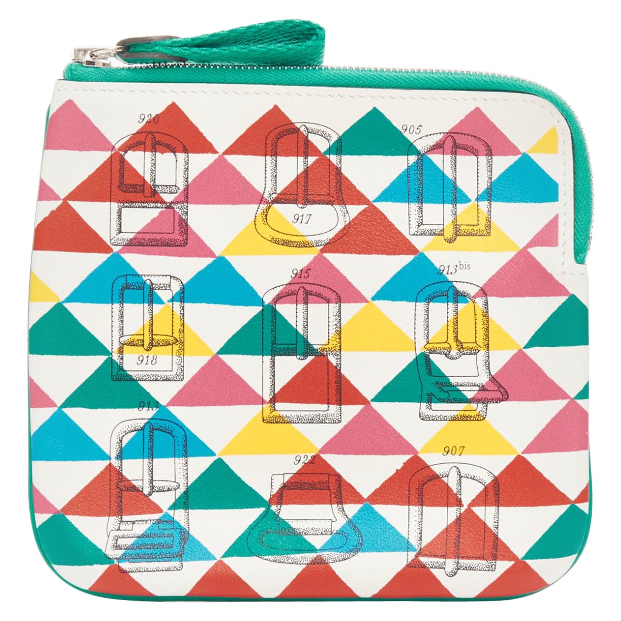 HERMES 2024 Cartera de bolsillo con hebilla Manufacture de Boucleries billetera con cremallera