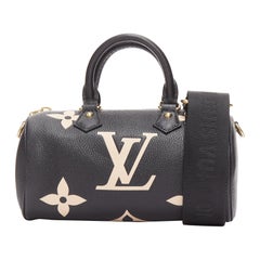 LOUIS VUITTON Papillon BB Giant Empreinte nero nudo piccolo borsone crossbody