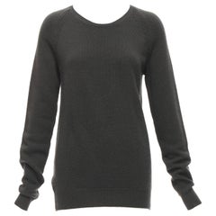 STELLA MCCARTNEY 2010 Anthrazitfarbener Pullover aus Schurwolle und Kaschmir raglan IT38 XS