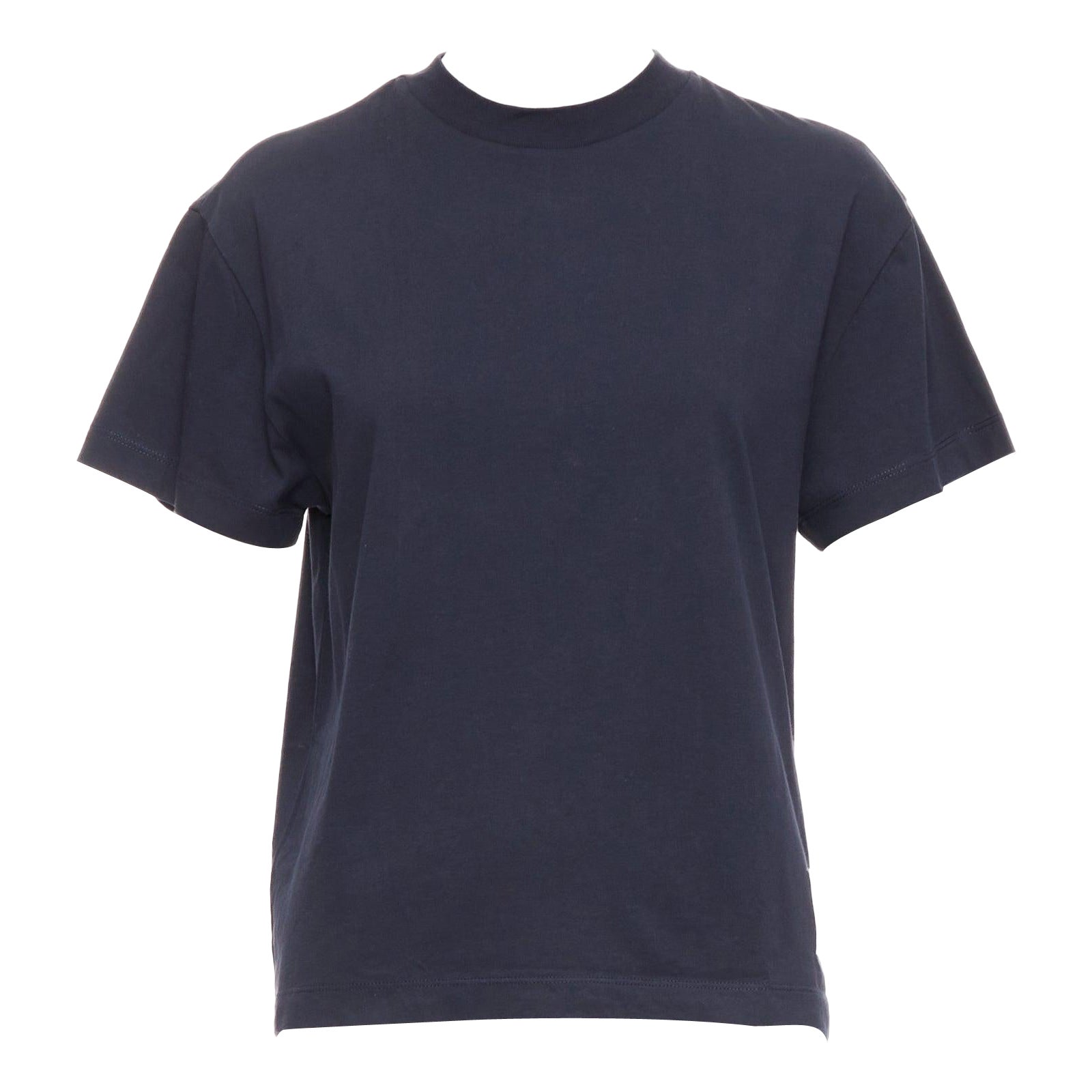 JIL SANDER PLUS black 100% cotton crew neck logo tshirt set of 3 XS For Sale
