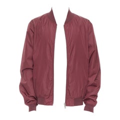 GUCCI 2015 Reversible  burgundy nylon GG monogram zip bomber IT54 XXL