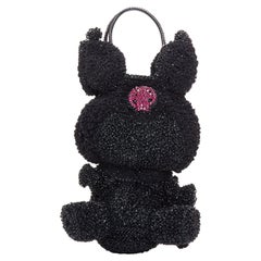 rara ANTEPRIMA SMy Melody Kuromi Sanrio negro alambre rosa cristal calavera bolso tote