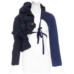 rara chaqueta COMME DES GARCONS 2011 Runway twist knot deconstructed half tie S