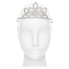 raro SAINT LAURENT Hedi Slimane 2016 Pasarela Grunge Punk cristal tiara corona