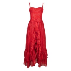Jean-Louis Scherrer Vestido largo rojo