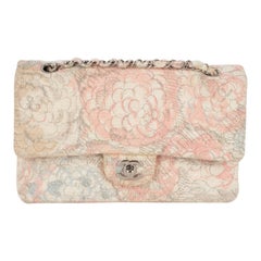 Chanel Quilted Off-white Canvas 'Classic' Bag, 2008