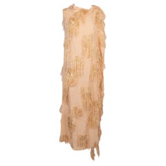 Vestido de seda rosa empolvado Paule Ka Invierno, 2017