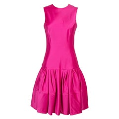 Christian Dior Fuchsia Satin Sleeveless Dress, 2012