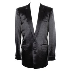 Versace Blended Wool Dark-blue Men Jacket