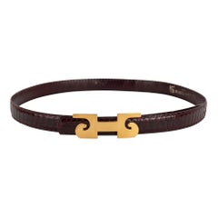 Vintage Pierre Cardin Thin Red Snake Belt, 1970s