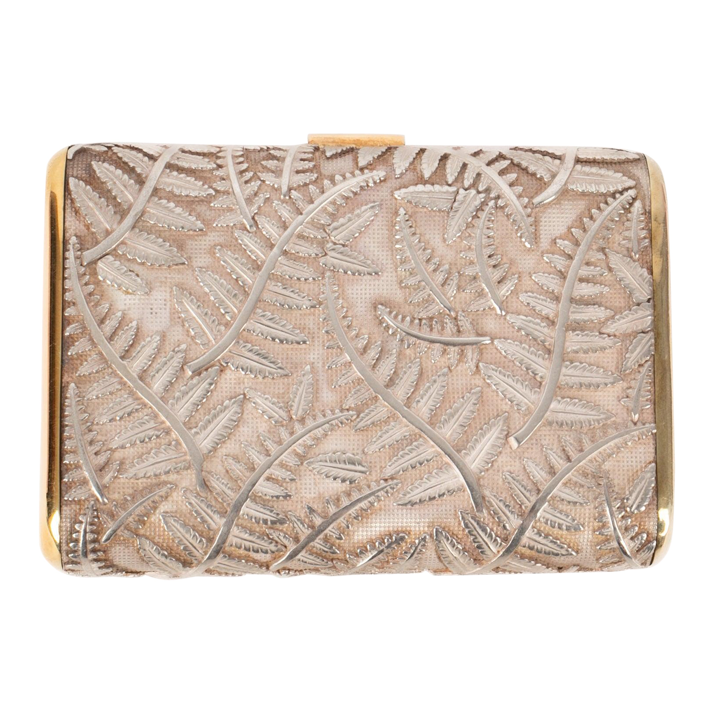 Hermès Tiny Silver Minaudiere Purse For Sale