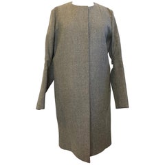 Chaquetón Marni de lana gris tórtola