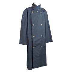 Hermes Uomo Trench oversize blu navy