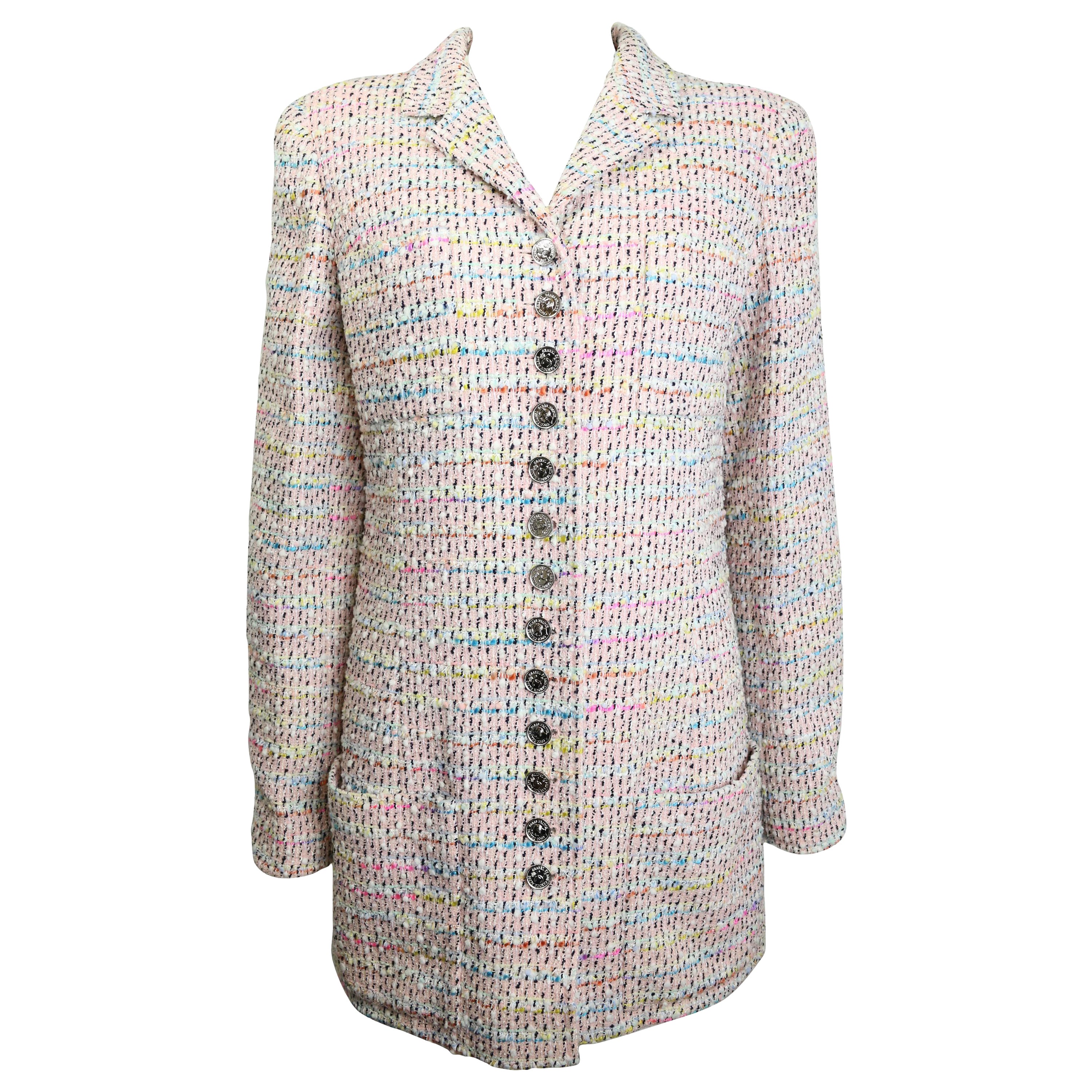Chanel Multi-Coloured Tweed Jacket For Sale