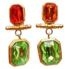 Les Bernard 1980 Boucles d'oreilles à clip en forme de bijou inspirées de Chanel