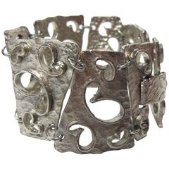 1970s Hobe Cutout Heavy Abstract Link Bracelet - sale