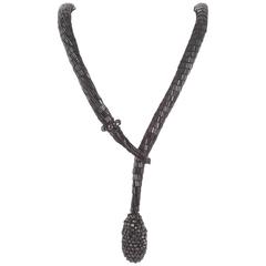 French jet bugle bead belt or necklace, 1920s 9