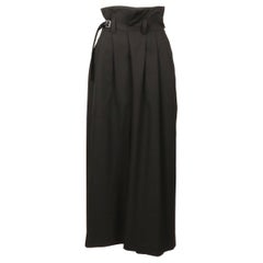 Pantalones negros de pernera ancha y tiro ultra alto de la marca Y's pink label by Takeshi Kosaka de los años 2000