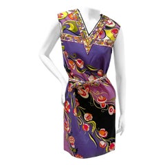 Emilio Pucci Vintage Rose Print Shift Dress (1960’s / 1970’s)