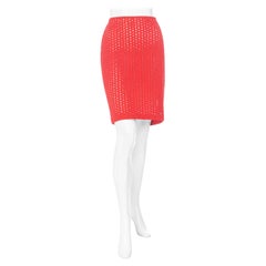 Gianni Versace Falda lápiz vintage con ojales Primavera2002 Documentada