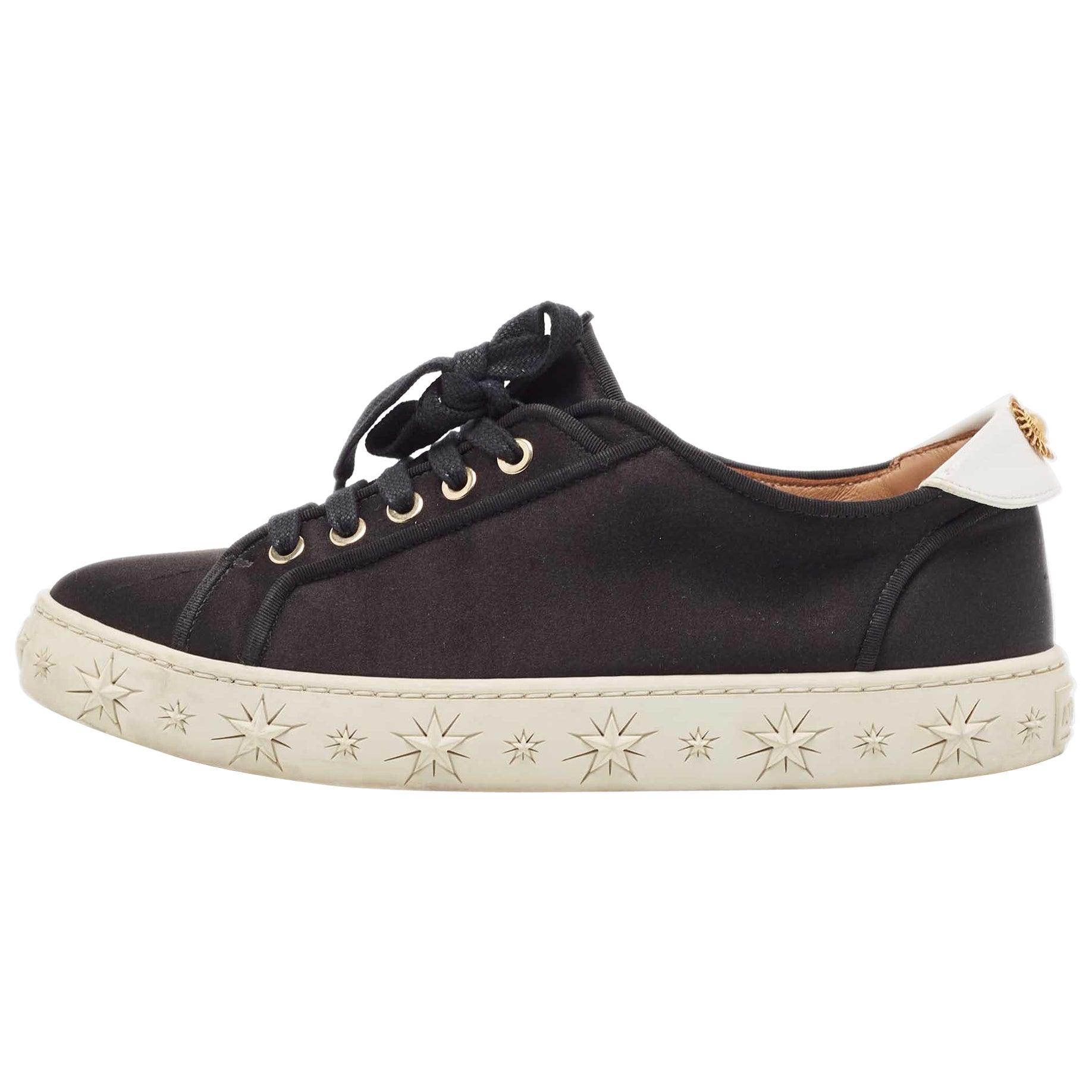 Aquazzura Raso Nero L.A. Scarpe da ginnastica basseTaglia 38 in vendita