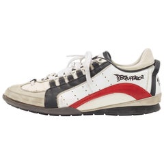 Dsquared2 - Sneakers basse in pelle e tessuto multicolor taglia 44