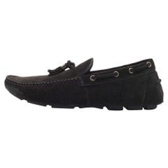 Givenchy Black Suede Tassel Detail Slip On Loafers Talla 41