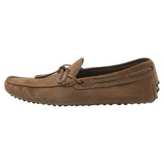Mocasines Tod's con lazo de ante marrón claro Talla 44,5