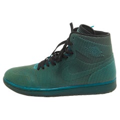 Air Jordans Green Rubber Jordan 1 Retro 4Lab1 Tropical Teal Sneakers Size 47.5