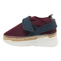 Kenzo Morado/Azul Marino Nylon K Elástico Alpargata Zapatillas Talla 39