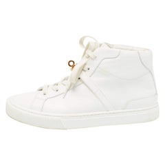 Hermès Weiß Leder Daydream High Top Turnschuhe Größe 39