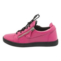 Giuseppe Zanotti, scarpe da ginnastica basse in pelle rosa Dona, taglia 39