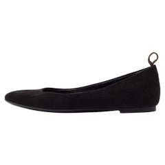Louis Vuitton Black Suede Revival Ballet Flats Size 36