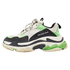 Balenciaga Multicolor Leather and Mesh Triple S Sneakers Size 41