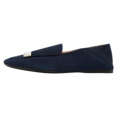 Sergio Rossi Blue Suede SR1 Loafers Size 41