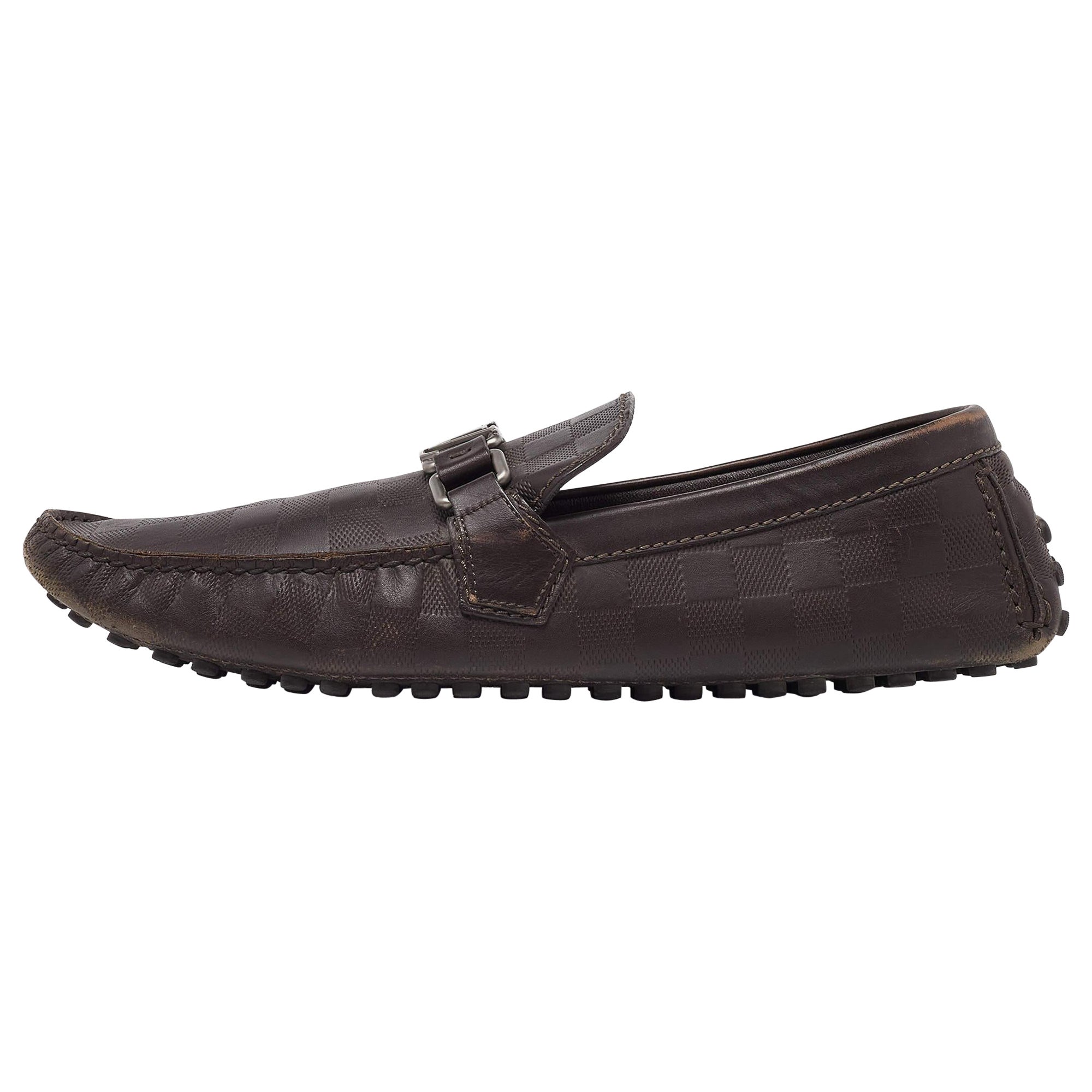 Louis Vuitton - Mocassini Hockenheim in pelle marrone taglia 43.5