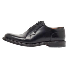Dior Black Leather Lace Up Oxfords Size 41