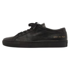 Common Projects - Scarpe da ginnastica Achilles in pelle nera, taglia 39