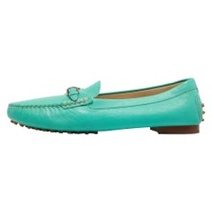 Ralph Lauren Kollektion Tiffany Blau Lederschnalle Loafers Größe 40