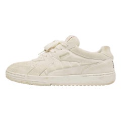 Palm Angels Off White Suede Lace Up Sneakers Size 42