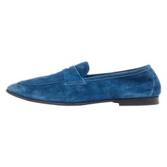 Giorgio Armani Mocasines Slip On de Ante Azul Talla 43