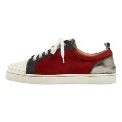 Christian Louboutin Suede Louis Junior Spikes Low Top Sneakers Size 41