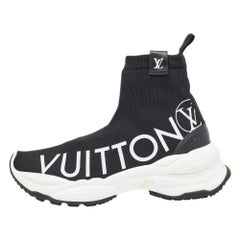 Louis Vuitton Black Knit Fabric Sock Sneakers Size 39